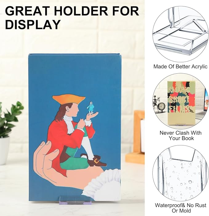 24 Pack Acrylic Book Stand for Display Adjustable Clear Display Holder Easel - Image 3