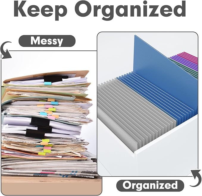 Two Pocket Folders, PANDRI 50 Pack 2 Pocket Folders, Letter Size Paper File - Image 3