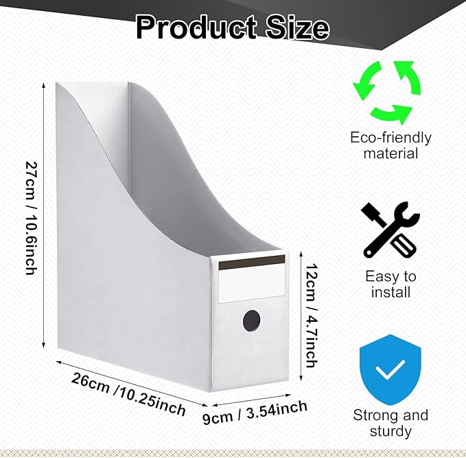 Thenshop 24 Pcs Cardboard Magazine File Holder Organizer, Desk File Organizer - Image 2