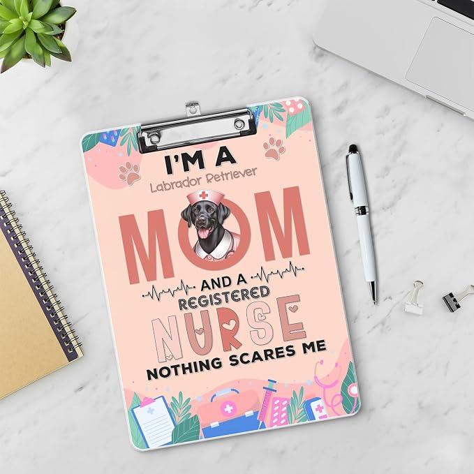 I'm a Labrador Retriever Mom and a Registered Nurse Nothing Scares Me Acrylic - Image 3
