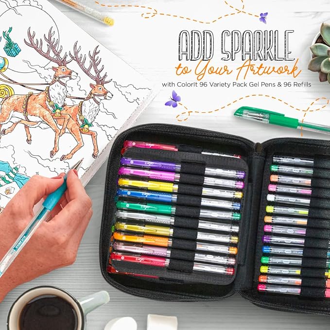 ColorIt Gel Pens Set for Coloring – 192 Pack - Image 5