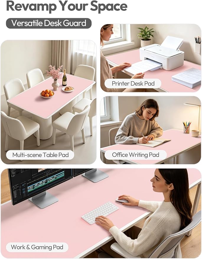 YSAGi Leather Desk Protector, Office Mat, Large Mouse Mat, Non-Slip PU Leather - Image 8