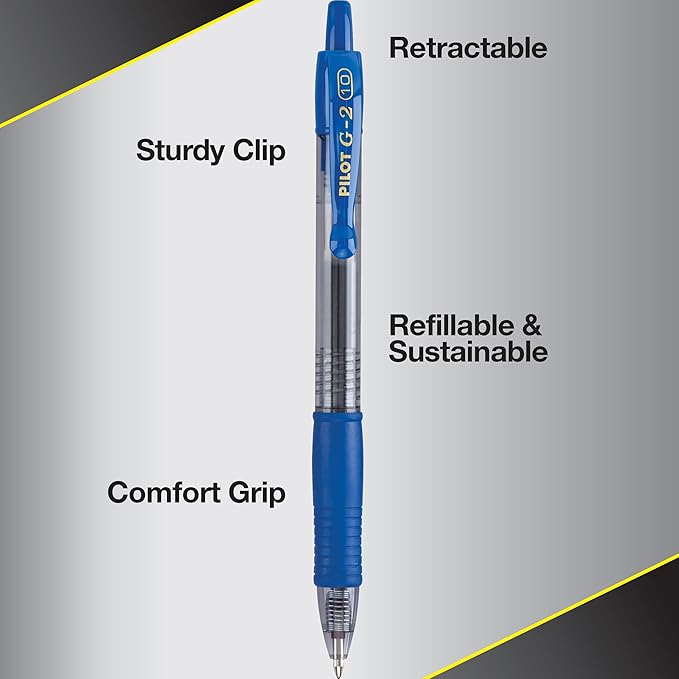 Pilot G2 Premium Gel Roller Pen, Retractable and Refillable, Bold Point 1 mm - Image 3