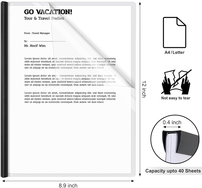 JOERSH 20 Pcs Clear Report Covers - Image 2