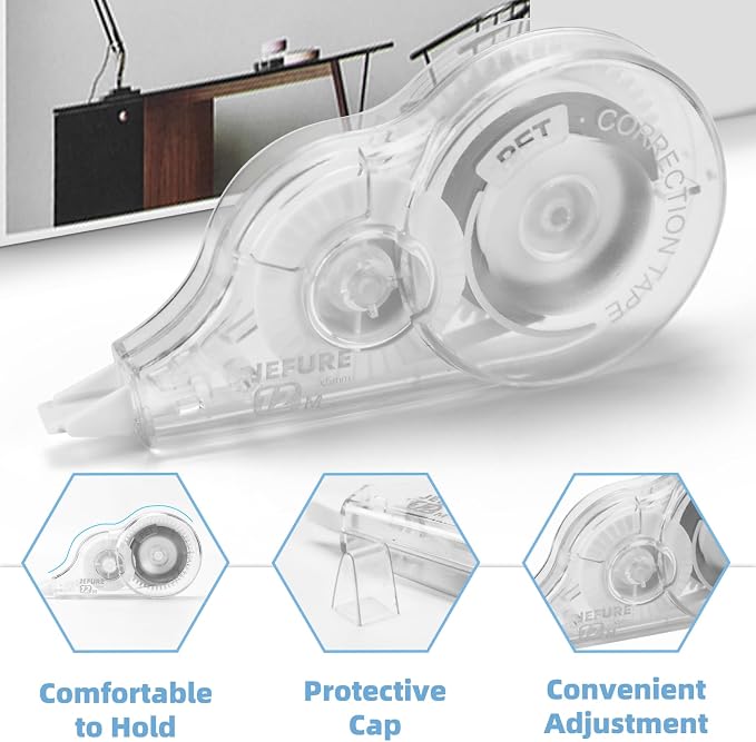 50 Pcs Correction Tape, 39.4 Ft White Wrong Out Tear-Resistant Bulk, Instant - Image 3