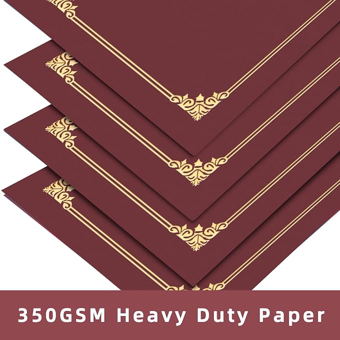 HAUTOCO 50 Packs Certificate Holders, Burgundy Diploma Holders, Document Award - Image 4