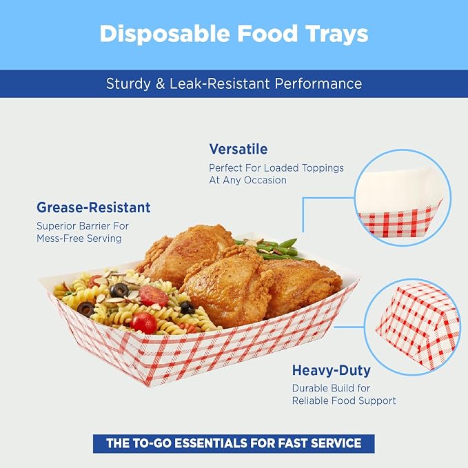 Karat Paper Food Trays Disposable Sturdy Food Boats, Leak Resistant | Ideal - Image 5