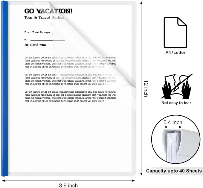 JOERSH 20 Pcs Clear Report Covers - Image 2