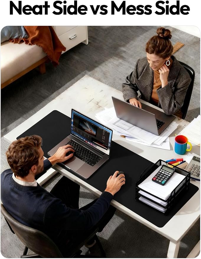 YSAGi Large Extended PU Leather Desk Pad Protector – Non-Slip Waterproof Desk - Image 6