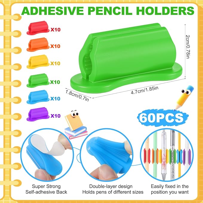 Sherr 60 Pack Adhesive Pencil Holders - Image 2