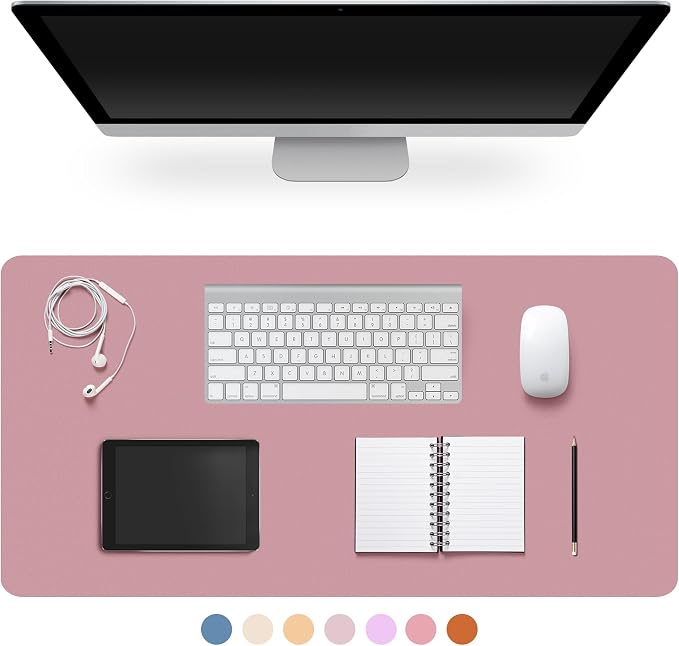 Leather Desk Pad Protector, Non-Slip Desk Pad, on-Slip PU Leather Large Mouse by CADONO