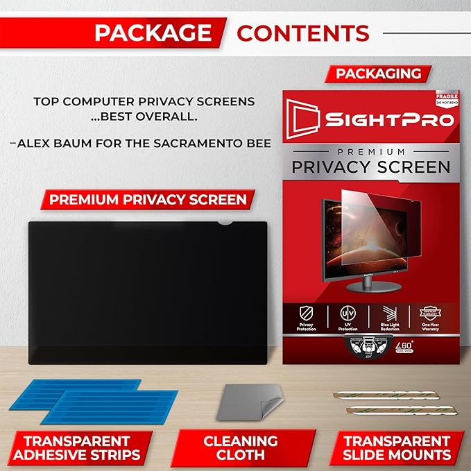 SightPro 27 Inch 16:9 Computer Privacy Screen Filter - Image 6