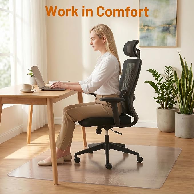 Office Chair Mat for Hardwood Floors 36" x 48", Heavy Duty Plastic Chair Mat - Image 8
