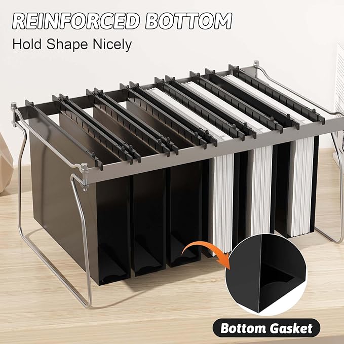 Extra Capacity Plastic Hanging File Folder Letter Size, 12 Pack Reinforced Hang - Image 5