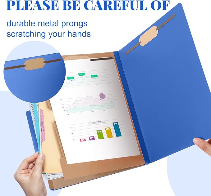Skyygemm 12 Pcs Classification Folders Letter Size, 2 Pocket Dividers - Image 3