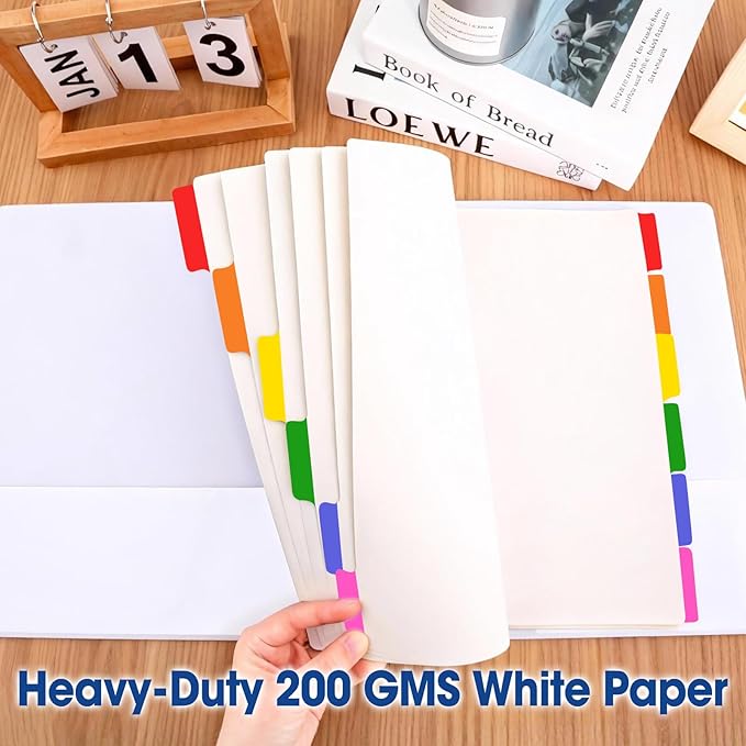 408 Pcs Binder Dividers with Multicolor Tabs, 1/6 Cut Tabs, Dividers - Image 5