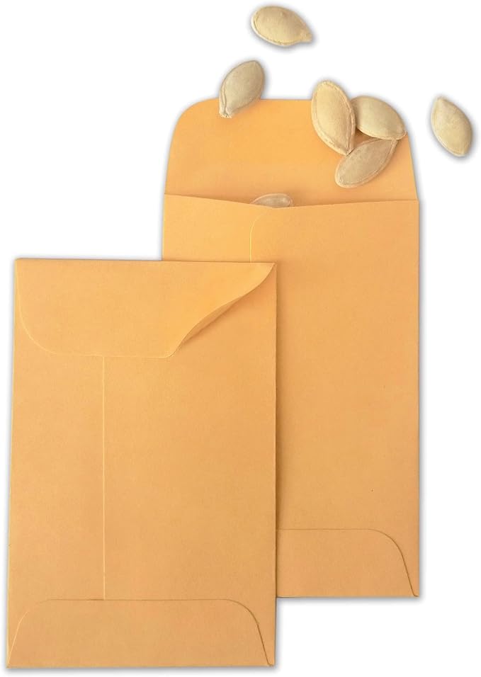 Xxcxpark 500 PCS #7 Coin Envelopes, 3.5 x 6.5 inches Brown Kraft Envelopes - Image 5