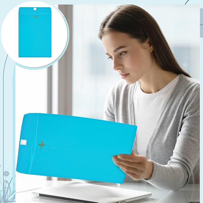 Geyee 20 Pcs 9 x 12 Inch Clasp Envelopes Letter Size Mailing Envelopes - Image 6