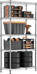 M MZG 1250 lbs Steel Heavy Duty 5-Tier Utility Shelving Unit Steel Organizer by MEIGAOPLASTICANDMETALHKCOLIMITED