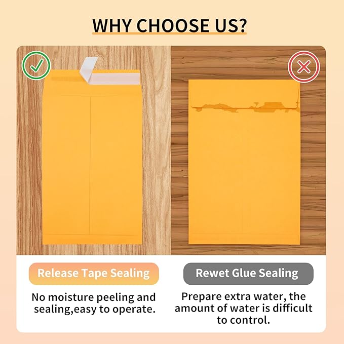 Joyberg 6x9 Envelopes Self Seal, Catalog Mailing Envelopes 6 x 9 Tear Resistant - Image 3