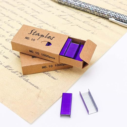 Purple No.10 Staples Mini Staple Refill 1000/Box 2 Boxes/Pack 2000 Count #10 - Image 6