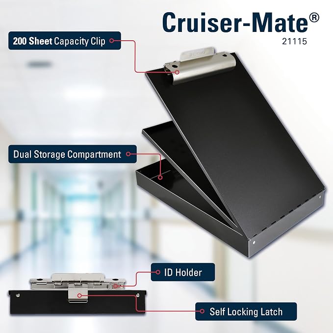 Saunders Cruiser-Mate Black Aluminum Clipboard - Image 2