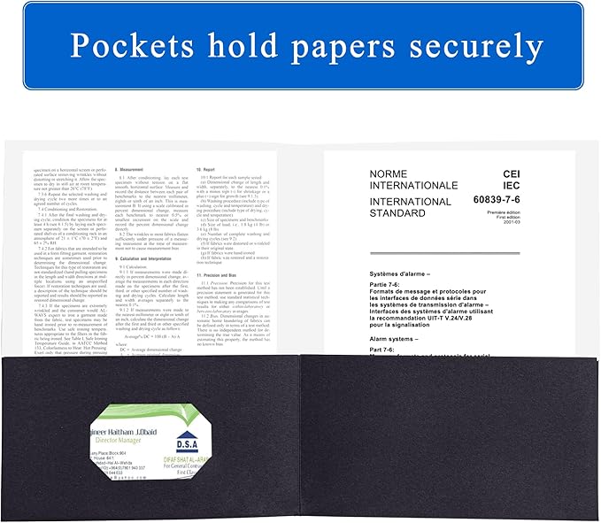 Zzrywuty 25 Packs Black 2 Pocket File Folders - Image 3