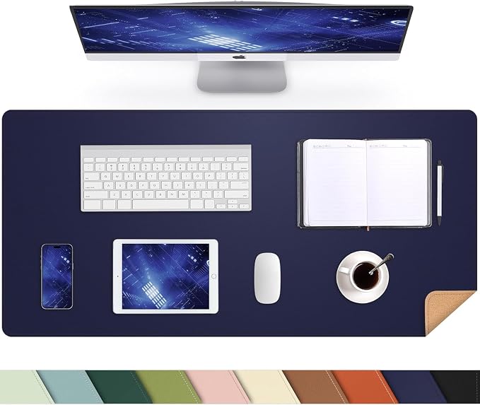 AFIING Desk Mat, 31.5" x 17", Cork Desk Pad Protector | Dual-Sided Cork & PU by AFIING
