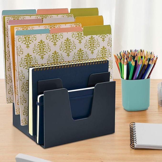 Acrimet 5 Section Incline File Sorter Organizer, Desktop Mail Holder, - Image 5