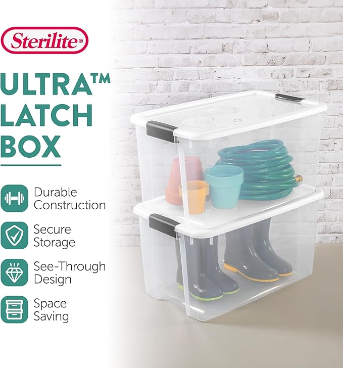 Sterilite 16-Pack Ultra Latching Box, Storage Bins - Image 2