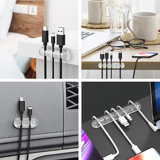 INCHOR Cord Organizer, Cable Organizers USB Cable Holder Wire Organizer Cord - Image 7