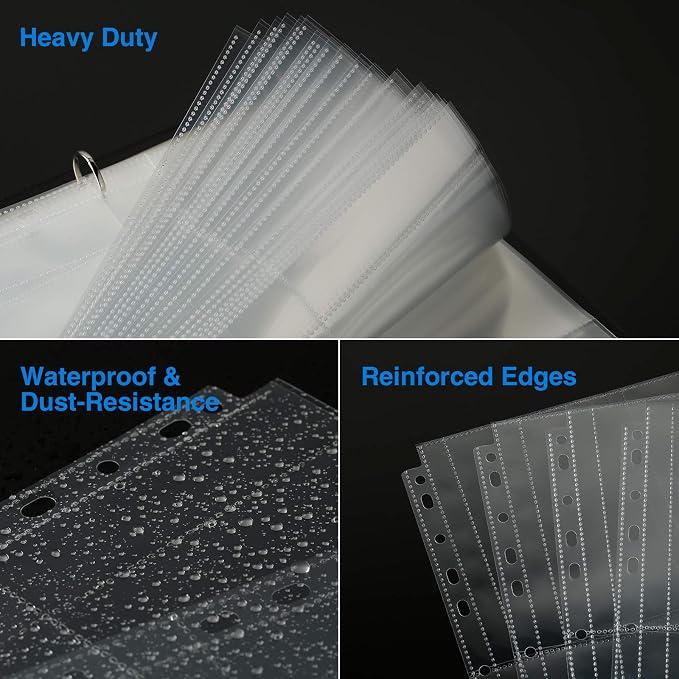 Sooez 60 Pack Heavy Duty Photos or Postcards Page Protectors, Plastic Clear - Image 4