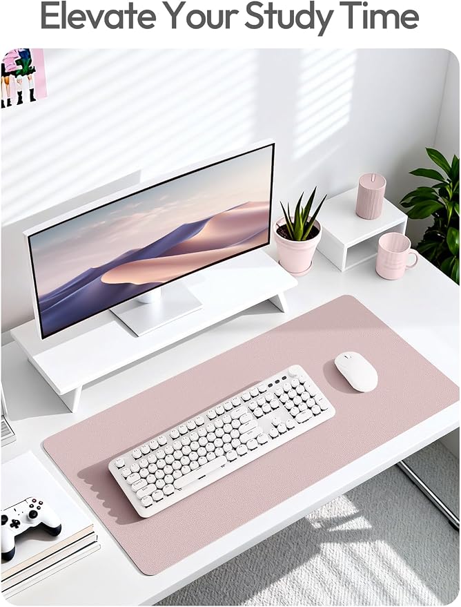 YSAGi Leather Desk Protector, Office Mat, Large Mouse Mat, Non-Slip PU Leather - Image 6