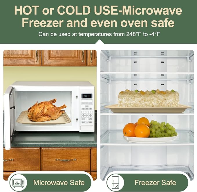 60 Pack Disposable Food Trays, Heavy Duty Paper Plates, 14 Inch Disposable - Image 6