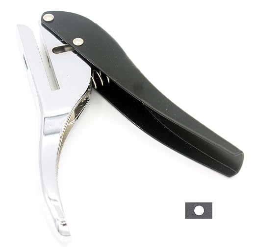 Metal Silver Hand-held 5/16 inch 8mm Round Heavy Duty Single Circle Hole Punch by Kucaa