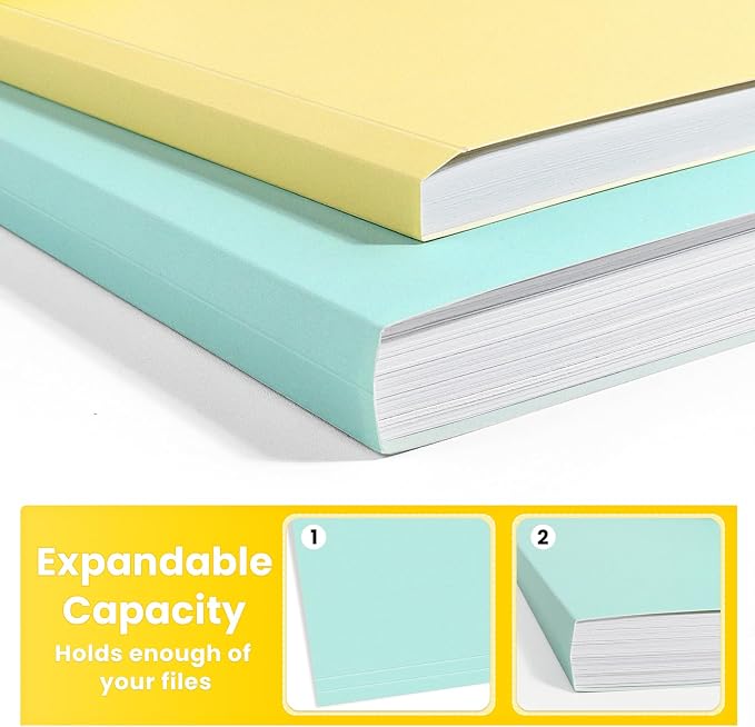 SUNEE File Folders, 30 Pack Manilla Folders 8.5 x 11, Colored File Folders Home - Image 5
