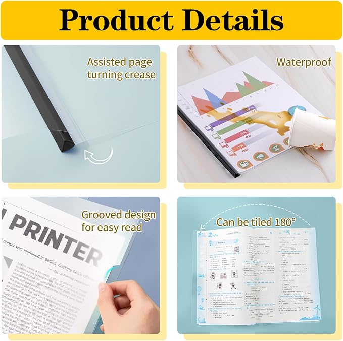 Report Covers with Sliding Bar, Resume Covers Presentation Folders File - Image 4