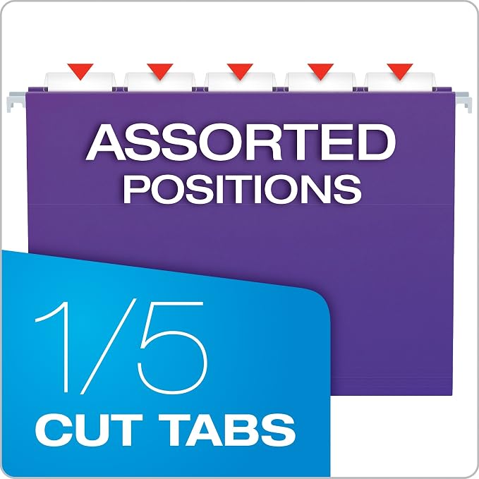 Pendaflex Recycled Hanging Folders, Letter Size, 1/5 Cut - Image 4