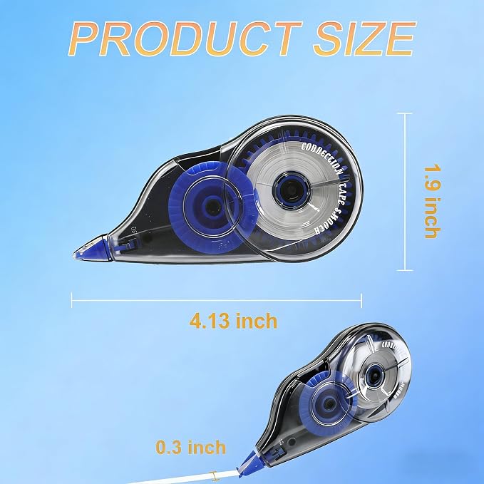 White Correction Tape, Smooth Glide, No Residue, Quick Dry - Image 2