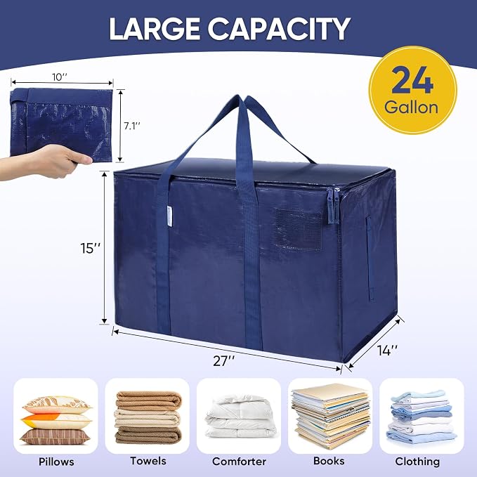 TICONN 8 Pack Extra Large Moving Bags Heavy Duty - Image 5