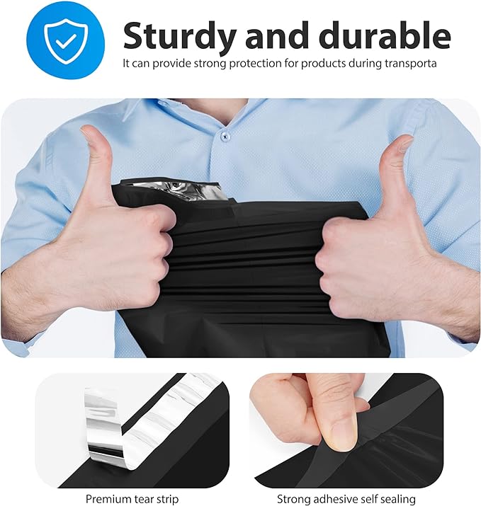Fuxury 1500 Pcs 12x15.5" Poly Mailers, Waterproof Mailing Envelopes - Image 4