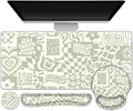 Large Desk Mat, Desk Pad Protector, XXL Mousepad + Keyboard Wrist Rest+Mouse by ToLuLu