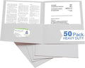 Zzrywuty 50 Packs White Two Pocket File Folders by Zzrywuty