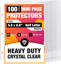 Half Letter 8.5x5.5’’ Pack of 100 Heavy Duty Page Sleeve Protectors by CraftSaints