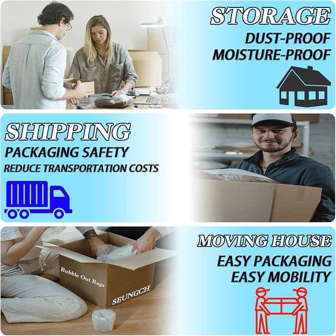 50 Pcs Bubble Pouch Wraps, and Moving - Image 3