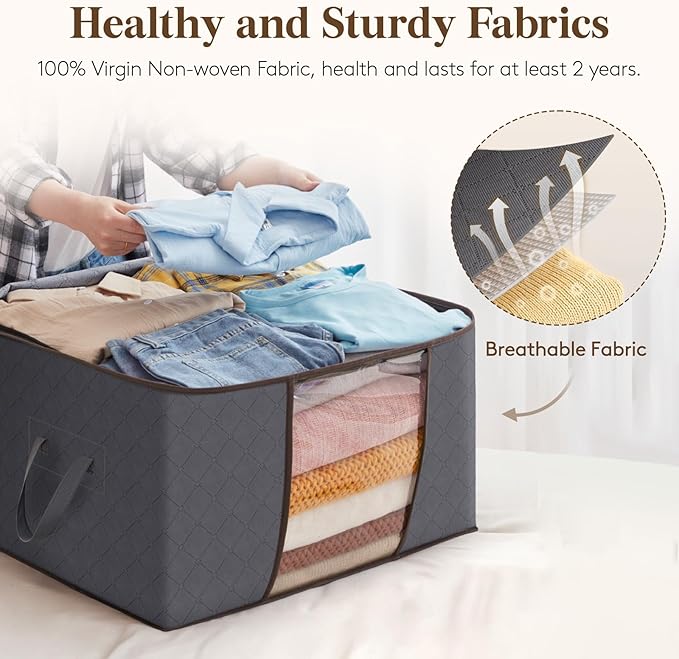 Lifewit 8 Pack 60L Clothes Storage Bins - Image 4