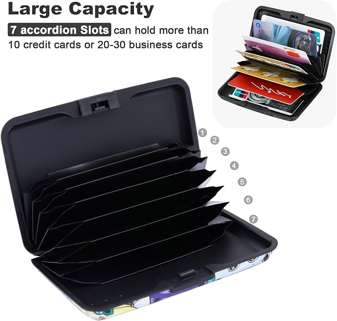 ELFISH Mini RFID Aluminum Wallet Credit Cards Holder Business Card Case Metal - Image 5