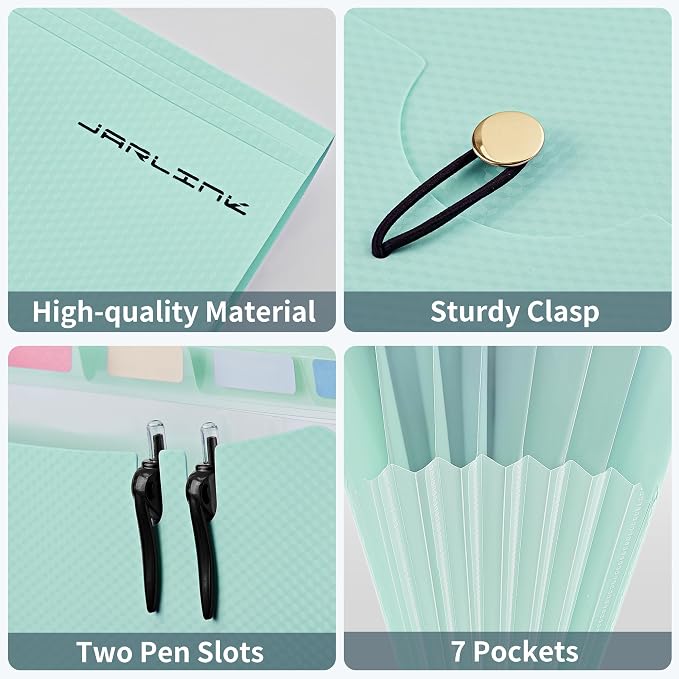 JARLINK 7 Pockets Expanding File Folder, A4 Accordion File Folders - Image 7