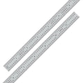 PEC Tools Steel Rule, 12 Inch, 4R Satin Chrome Finish, Made in USA by PECTools