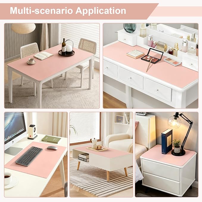 OstepDecor Pink Table Cover Protector 24 x 48 Inch, 1.5mm Thick Plastic Table - Image 3